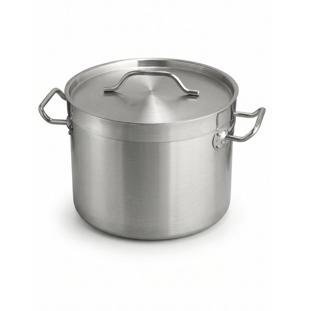 Olla de SATINADA BAJA CON anillo y disco