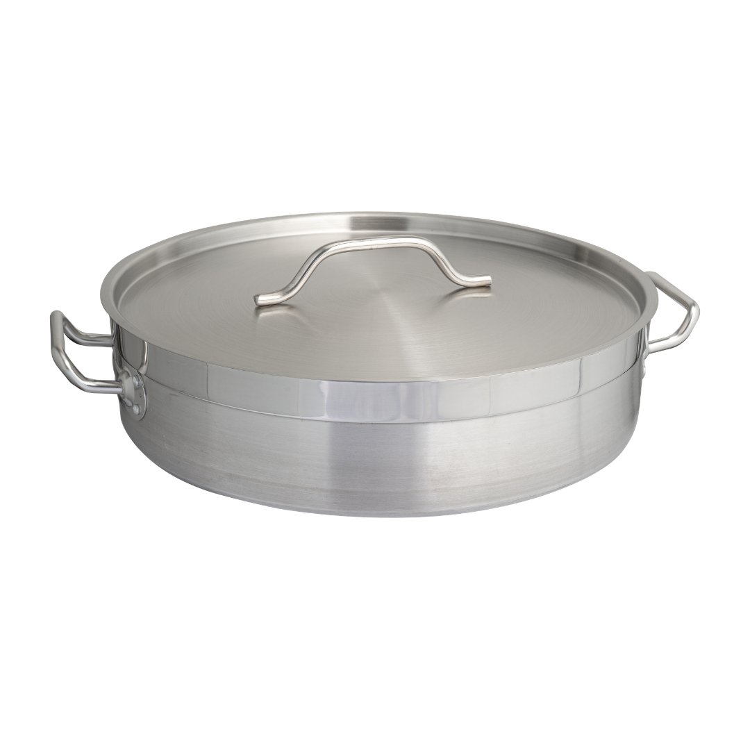 Olla de SATINADA BAJA CON anillo y disco